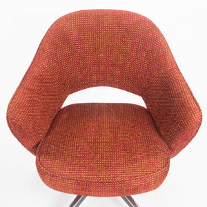 SOLD 2007 Eero Saarinen for Knoll Executive Arm Office Desk Chair Red Fabric 2 Available