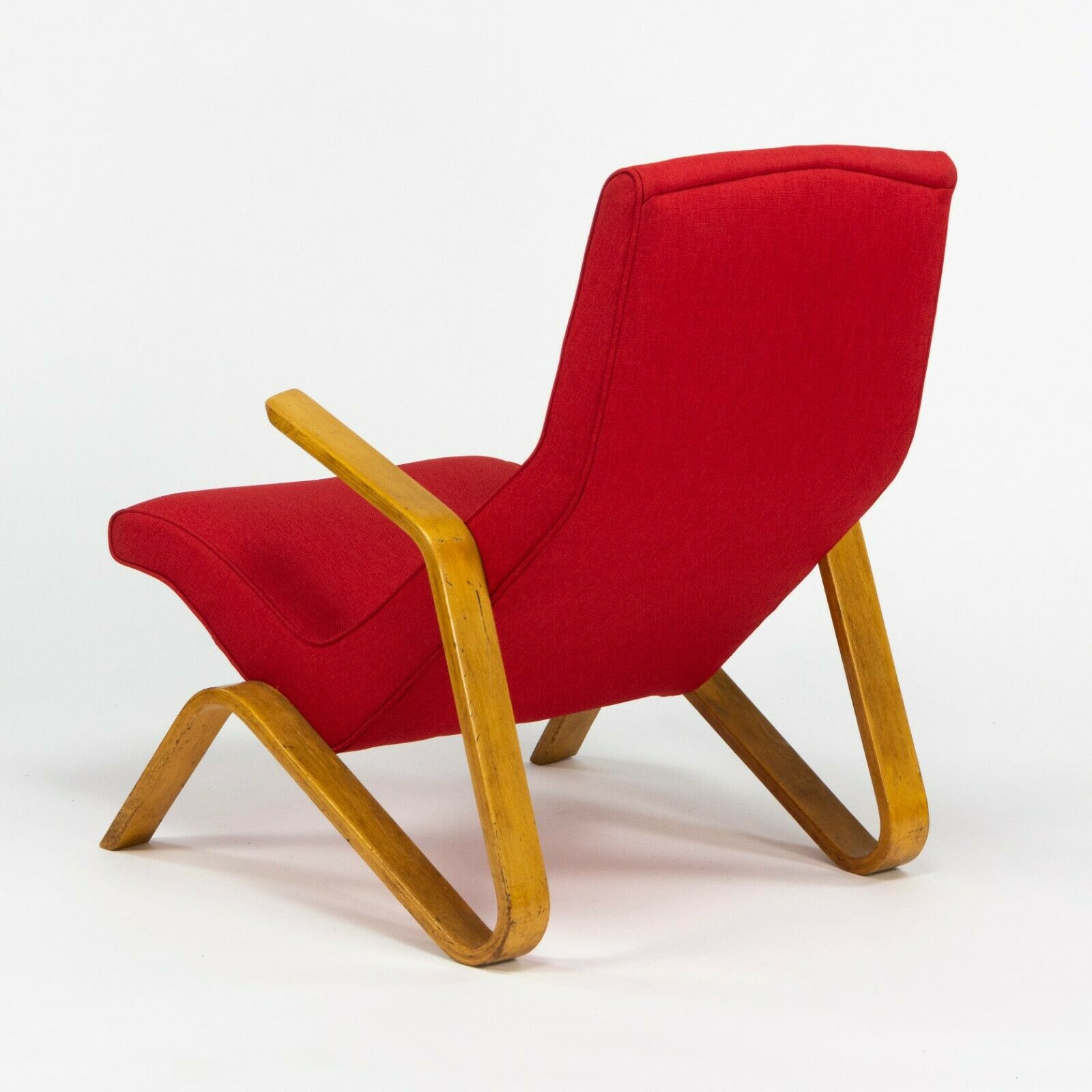 SOLD 1950s Eero Saarinen Knoll Grasshopper Lounge Chair w/ New Red Knoll Upholstery
