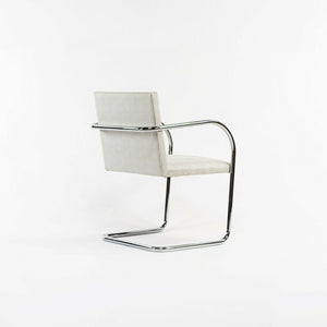 SOLD 2010s Pair of Mies Van Der Rohe for Knoll Tubular Brno Chairs in Gray Fabric