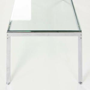 SOLD Geiger Metal Series Coffee Table, Chromed Steel and Glass Top 48" x 24"