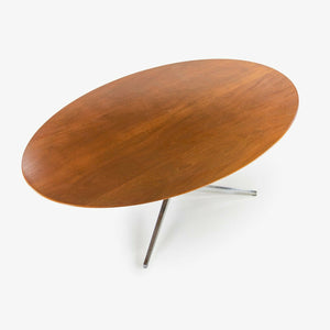 SOLD 1960s Florence Knoll International 78 inch Walnut Dining Table Newly Refinished