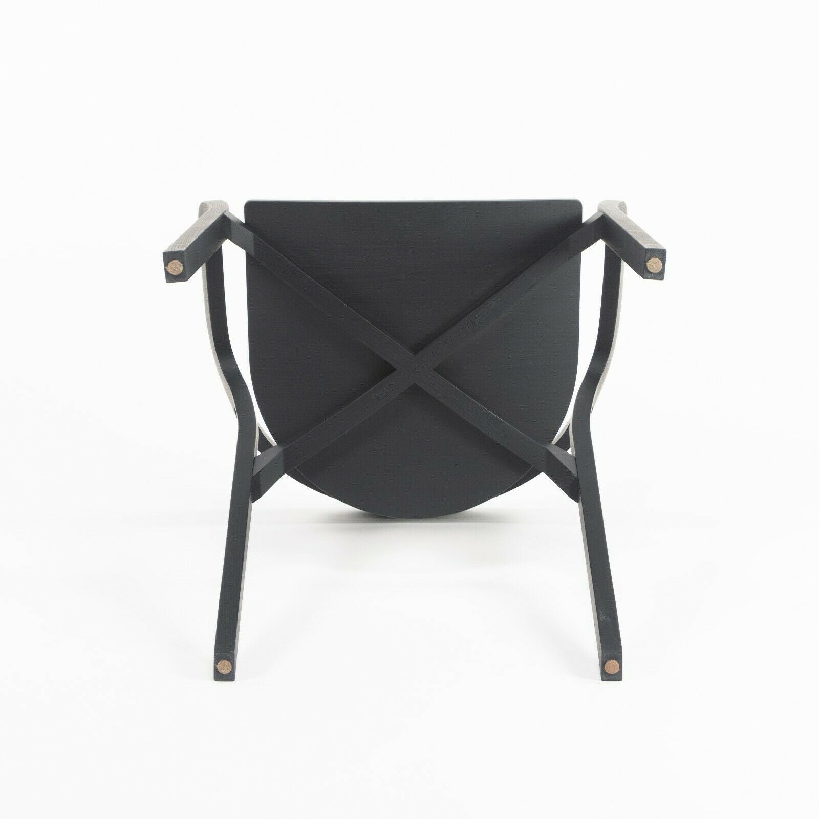 SOLD Pair Nitzan Cohen for Mattiazzi He Said/She Said MC1 Chairs Solid Black Ash Wood