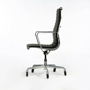 SOLD 2010s Herman Miller Eames Aluminum Group Executive Desk Chair in Black Leather