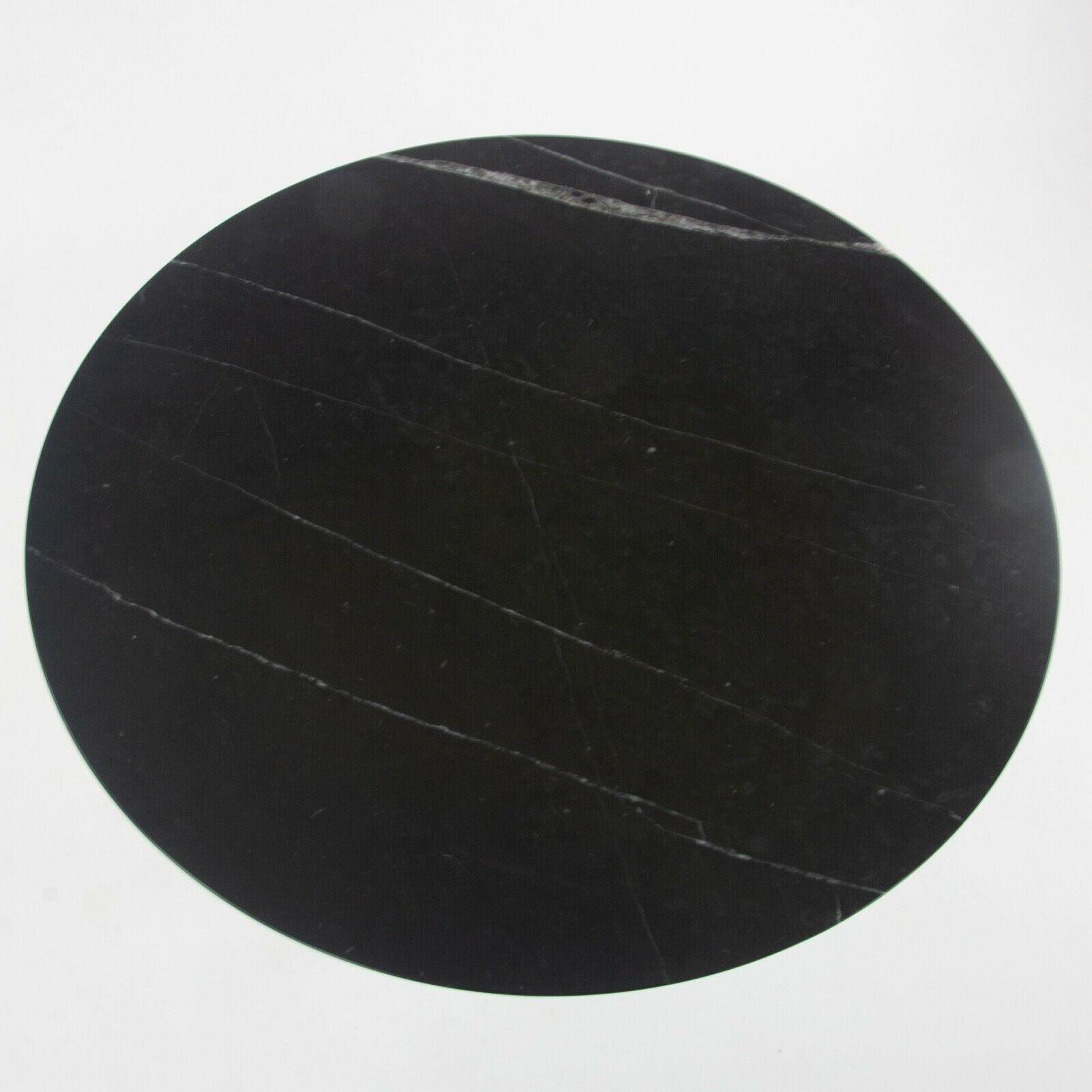 SOLD 2021 Eero Saarinen for Knoll Tulip 35 in Dining Table w/ Satin Black Marble Top