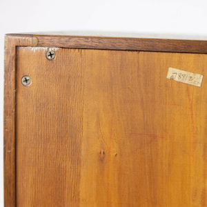 1950s George Nakashima Studio Full Size Dovetailed Walnut Headboard Bed Cabinet