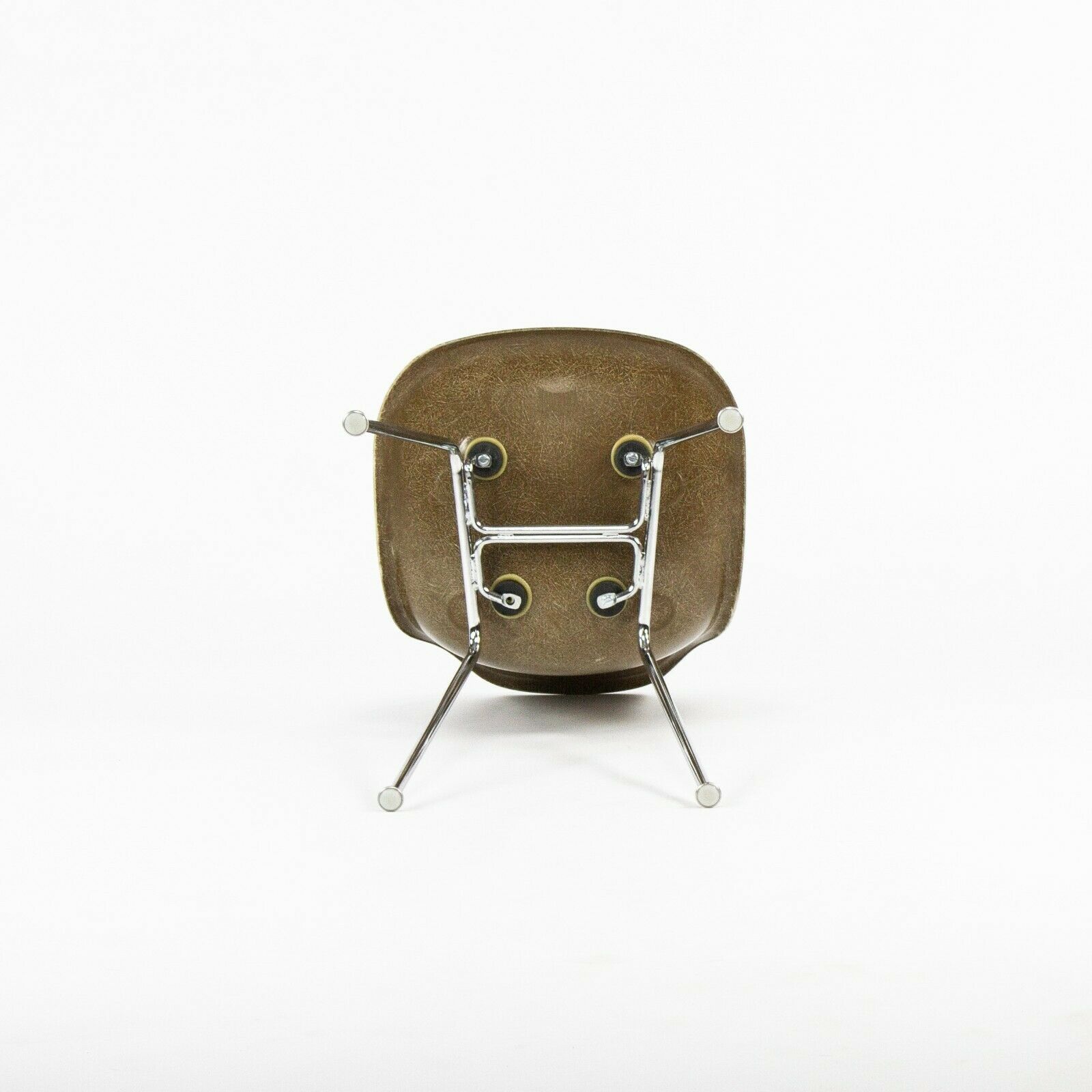 SOLD 2010s Eames Modernica Case Study Pumpernickel Fiberglass Side Shell Chair with H-Base