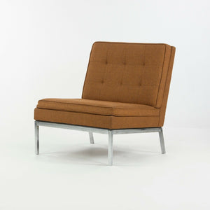 1973 Florence Knoll International Slipper Lounge Chair Brown/Burnt Orange Fabric