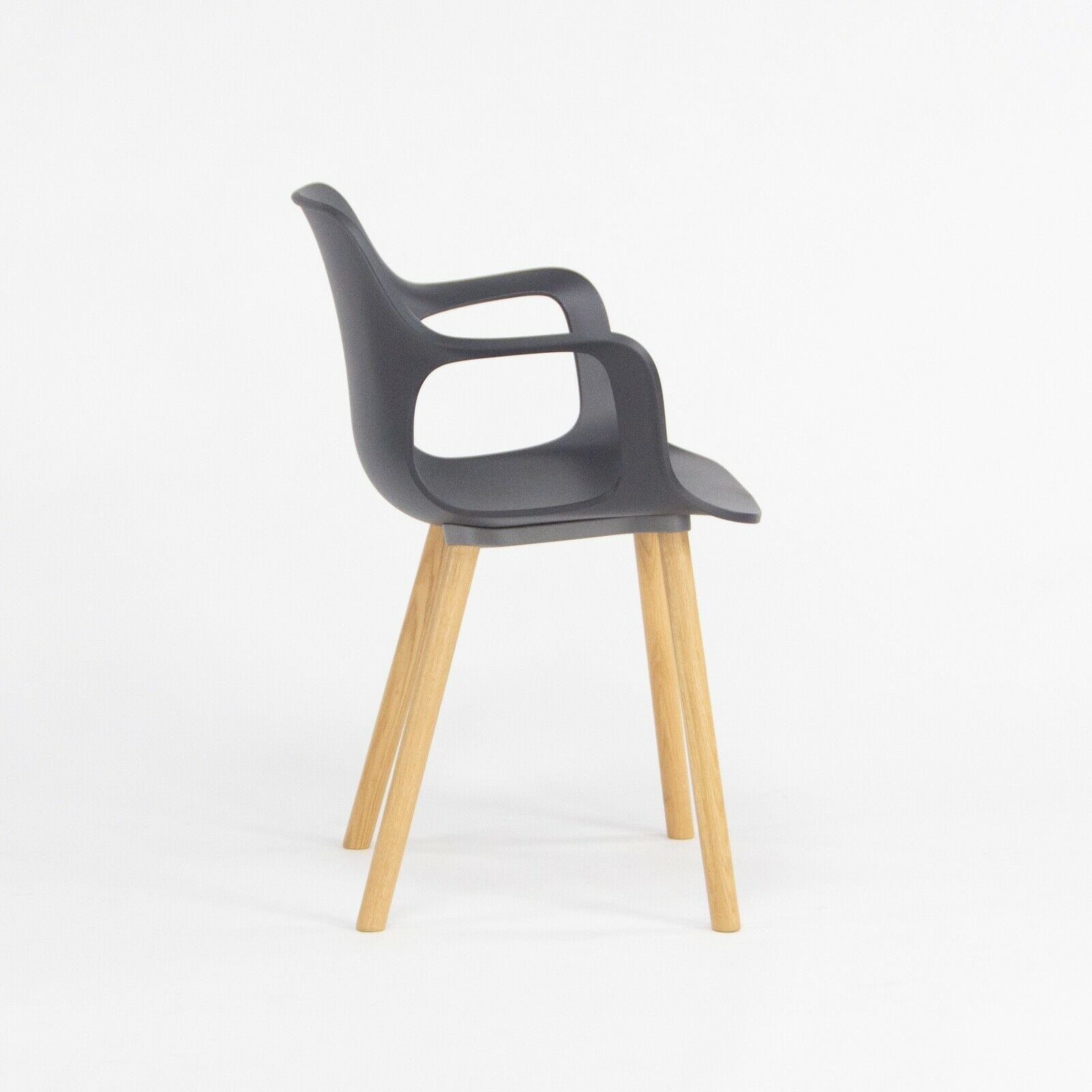 2018 Jasper Morrison for Vitra HAL Armchair with Black Seat and Oak Wood Legs