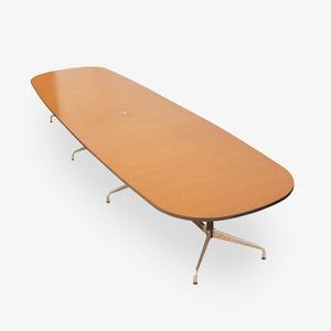 SOLD C. 2010 Herman Miller Eames Segmented Aluminum and Oak 16 Foot Conference Table