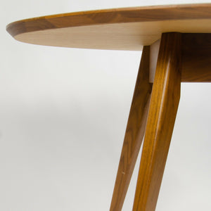 Custom Jens Risom Knoll 56 in Oval Walnut Dining Cafe Table Saarinen Tulip