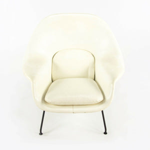 1960s Eero Saarinen for Knoll Womb Chair with Original White Vinyl Upholstery