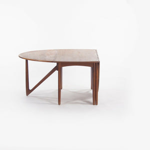 SOLD 1960s Niels Koefoeds Hornslet Kurt Ostervig Teak Oval Drop Leaf Dining Table