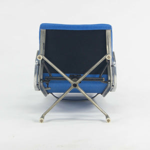 SOLD Herman Miller Eames Aluminum Group Executive Soft Pad Lounge Chair Blue Fabric