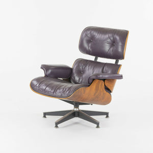 SOLD 1980s Herman Miller Eames Lounge Chair and Ottoman 670 and 671 Purple Leather