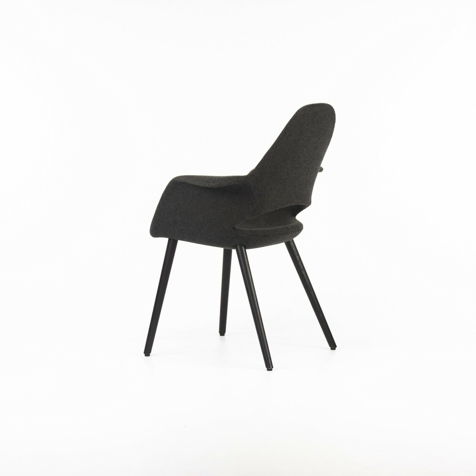 2010s Charles Eames & Eero Saarinen Organic Chairs by Vitra in Dark Gray Fabric