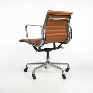 SOLD 2010s Herman Miller Eames Aluminum Group Management Desk Chair in Cognac Leather