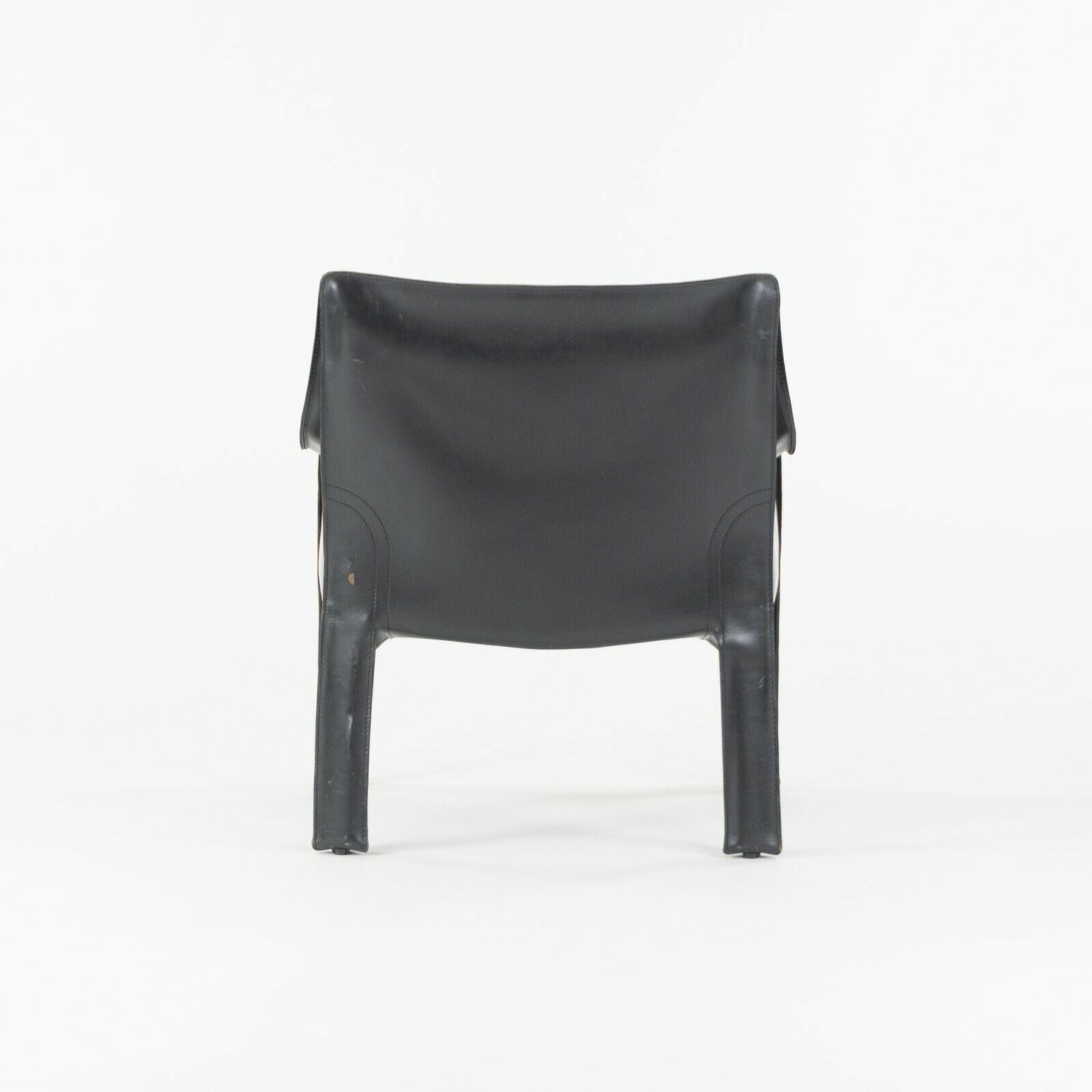 SOLD 2000s Pair of Mario Bellini Cab Lounge Chairs by Cassina of Italy in Black Leather