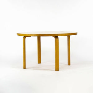 SOLD 1960s Alvar Aalto for Artek & ICF Bent L Leg Round Dining Table No. 91 in Birch