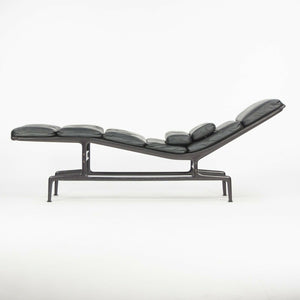 SOLD 1980s Eames Herman Miller Billy Wilder Black and Eggplant Chaise Lounge Chair