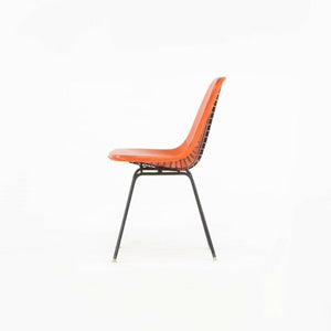 1957 Herman Miller Eames DKX Wire Dining Chair with Full Naugahyde Orange Pad