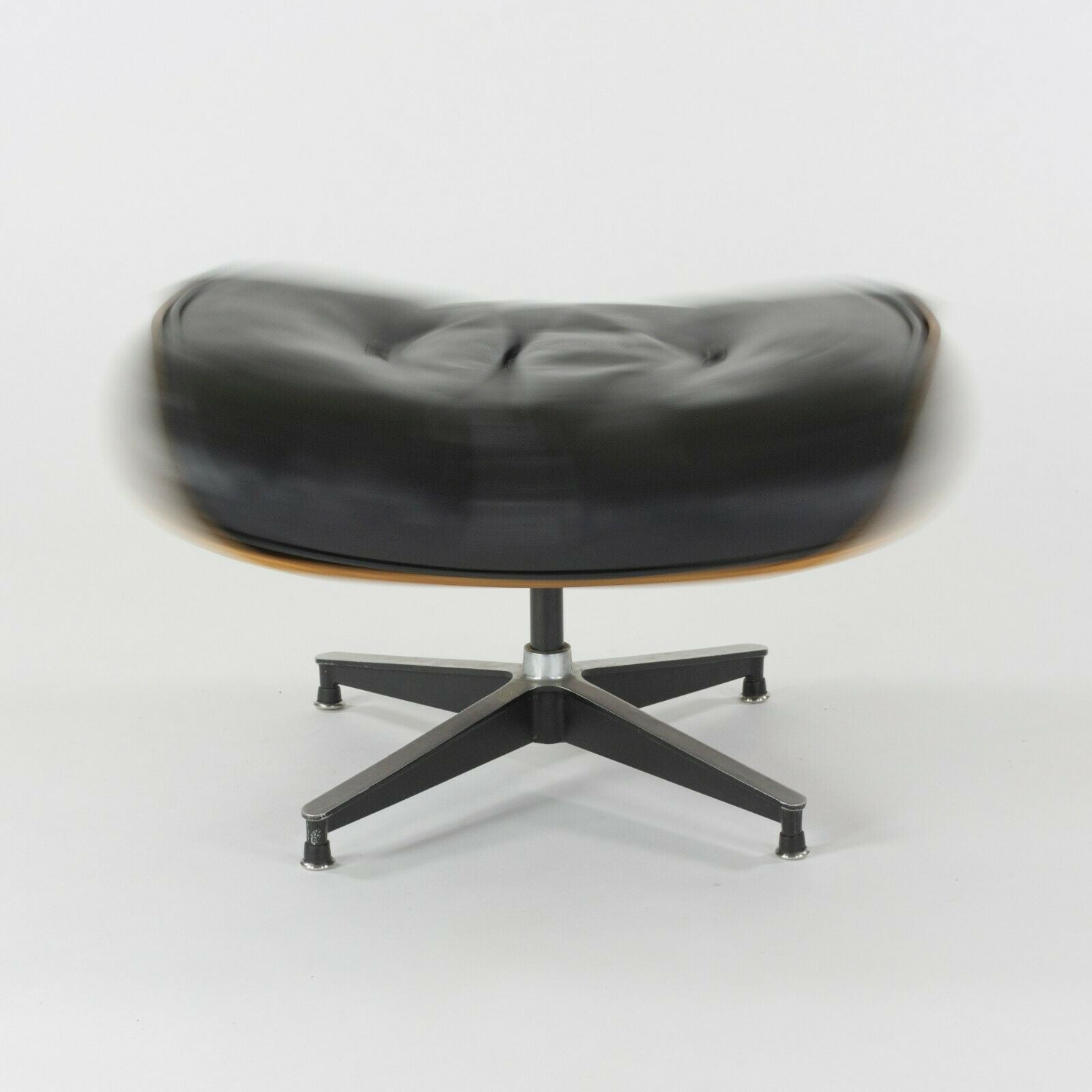 SOLD 1956 Holy Grail Herman Miller Eames Lounge Chair with Swivel Ottoman + Boot Glides + 3 Hole Arms