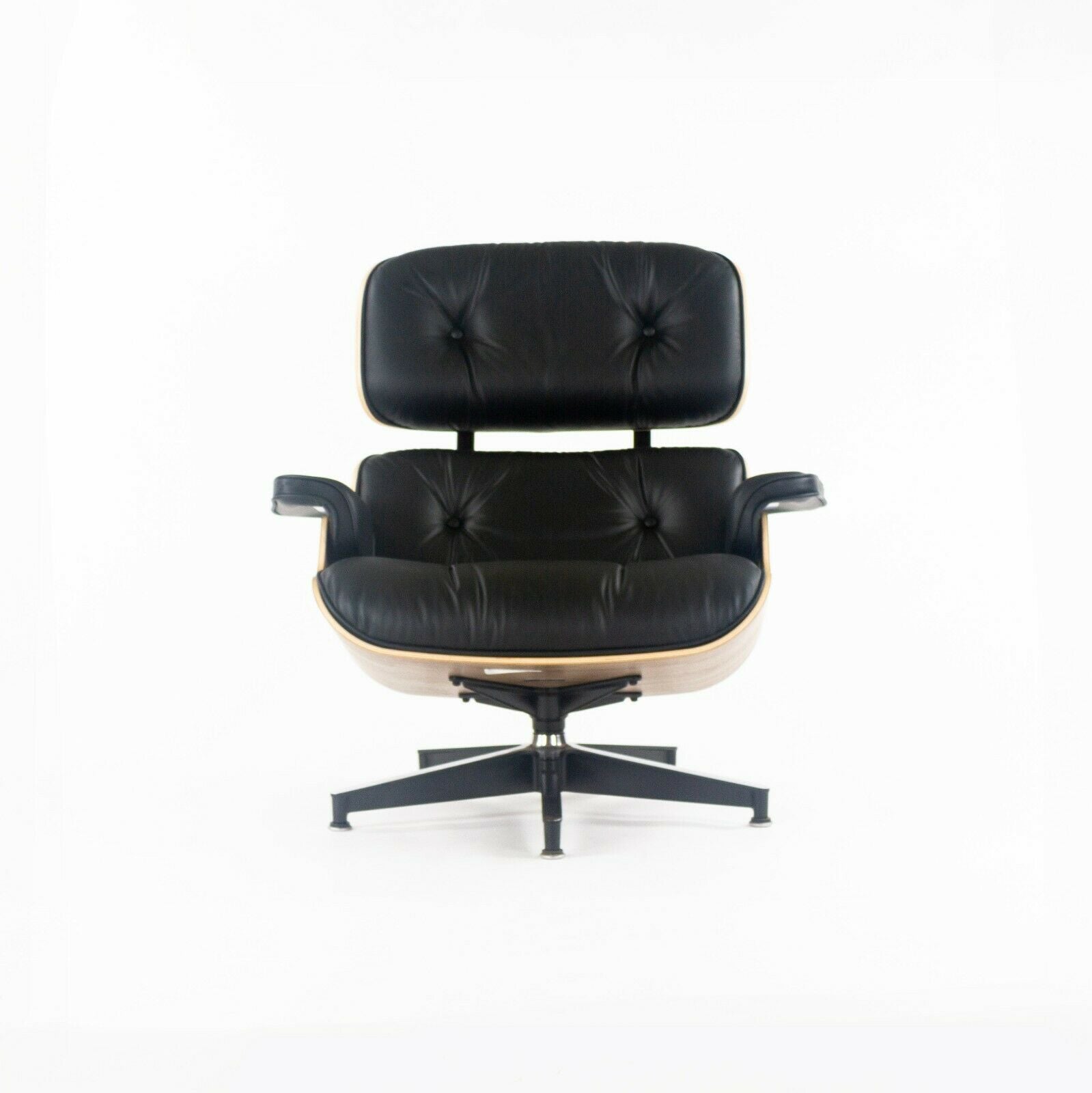 SOLD 2021 Herman Miller Eames Lounge Chair and Ottoman 670 671 Black Leather & Walnut