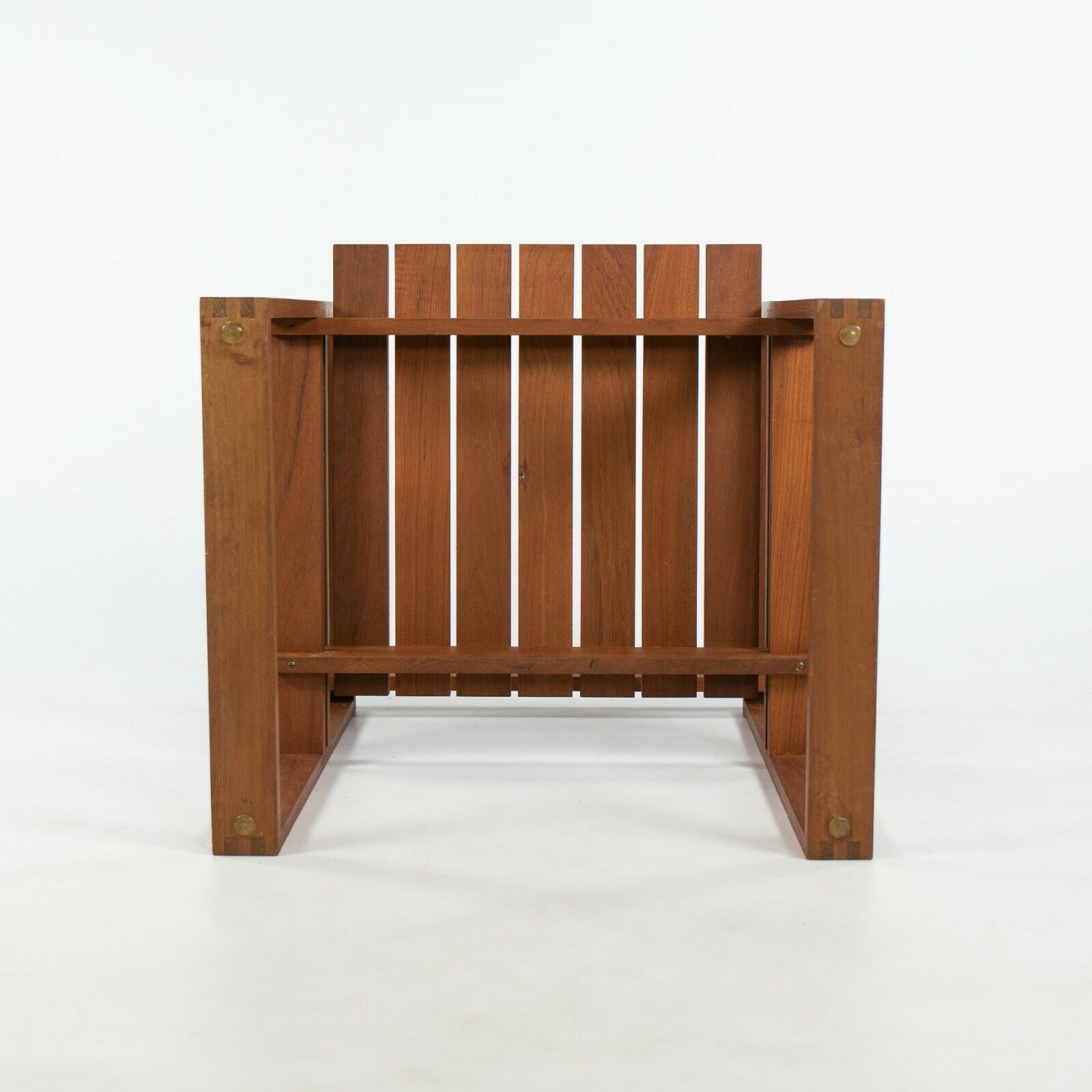 1975 Bodil Kjaer for CI Designs Rare Teak Slat Seat Arm Chair for Indoor / Outdoor Use