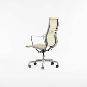 SOLD 2007 Eames Herman Miller Aluminum Group Executive Desk Chair in Ivory Leather