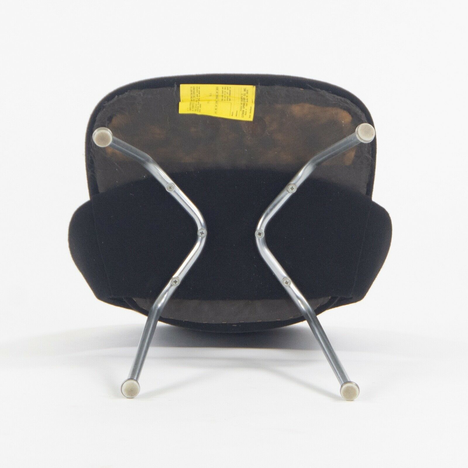 SOLD 1960s Eero Saarinen for Knoll Armless Executive Side Chair w/ Tubular Legs Black
