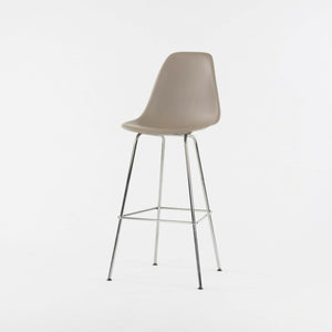 SOLD Ray and Charles Eames Herman Miller Molded Shell Bar Stool Chair Sparrow Grey