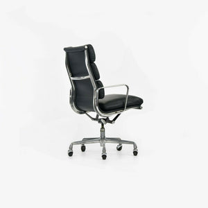 SOLD 1990s Herman Miller Eames Aluminum Group Soft Pad Executive Desk Chair in Navy Blue