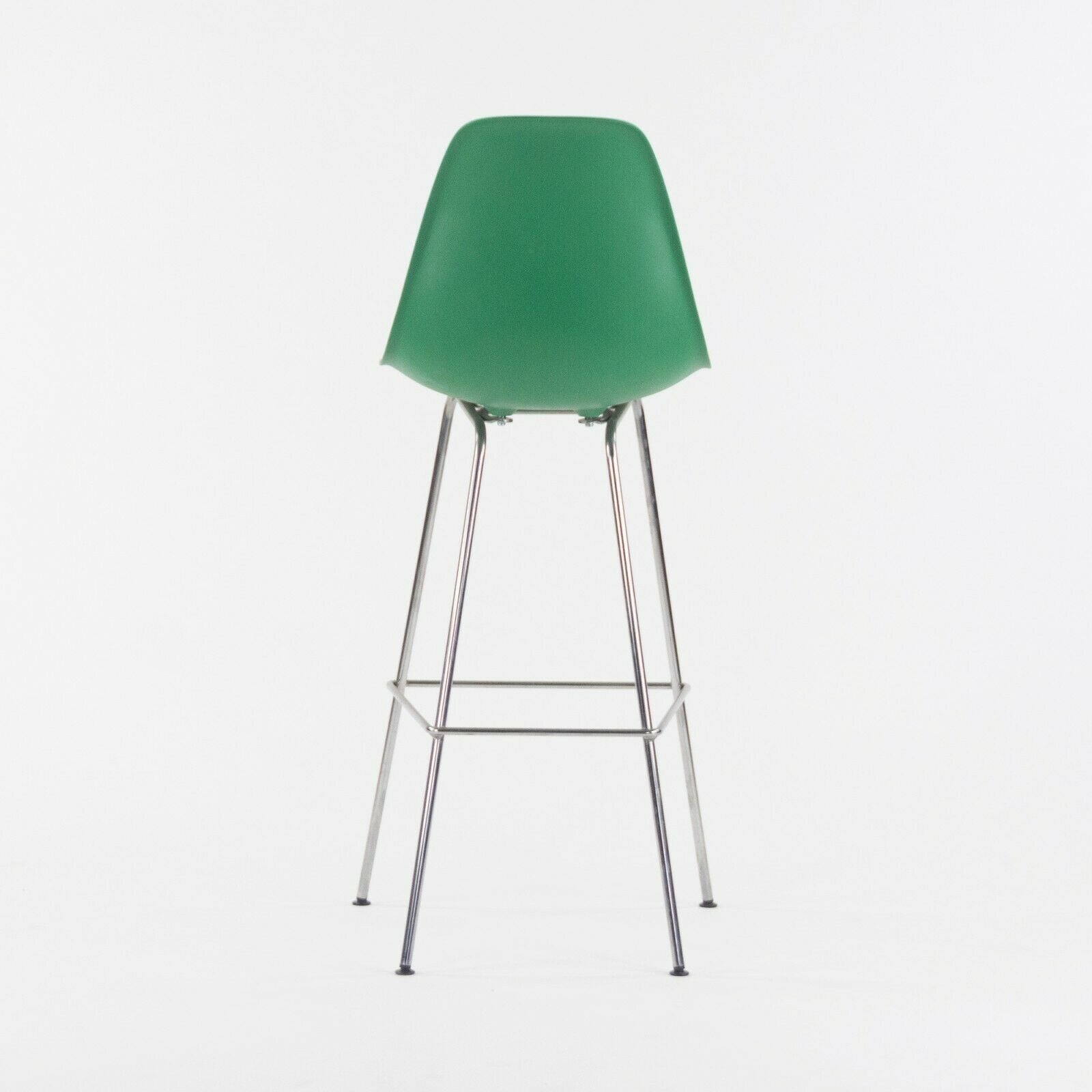 SOLD Ray and Charles Eames Herman Miller Molded Shell Bar Stool Chair Kelly Green