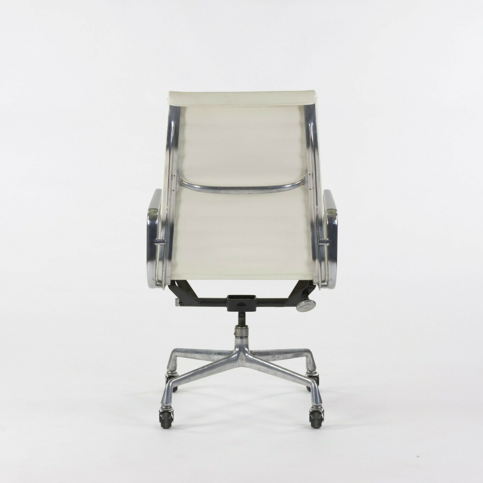 SOLD Herman Miller Eames Aluminum Group Executive High Back Desk Chair White Leather