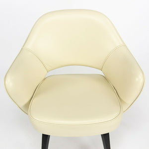 Eero Saarinen for Knoll 2020 Executive Armchair with Ivory Leather & Wood Legs