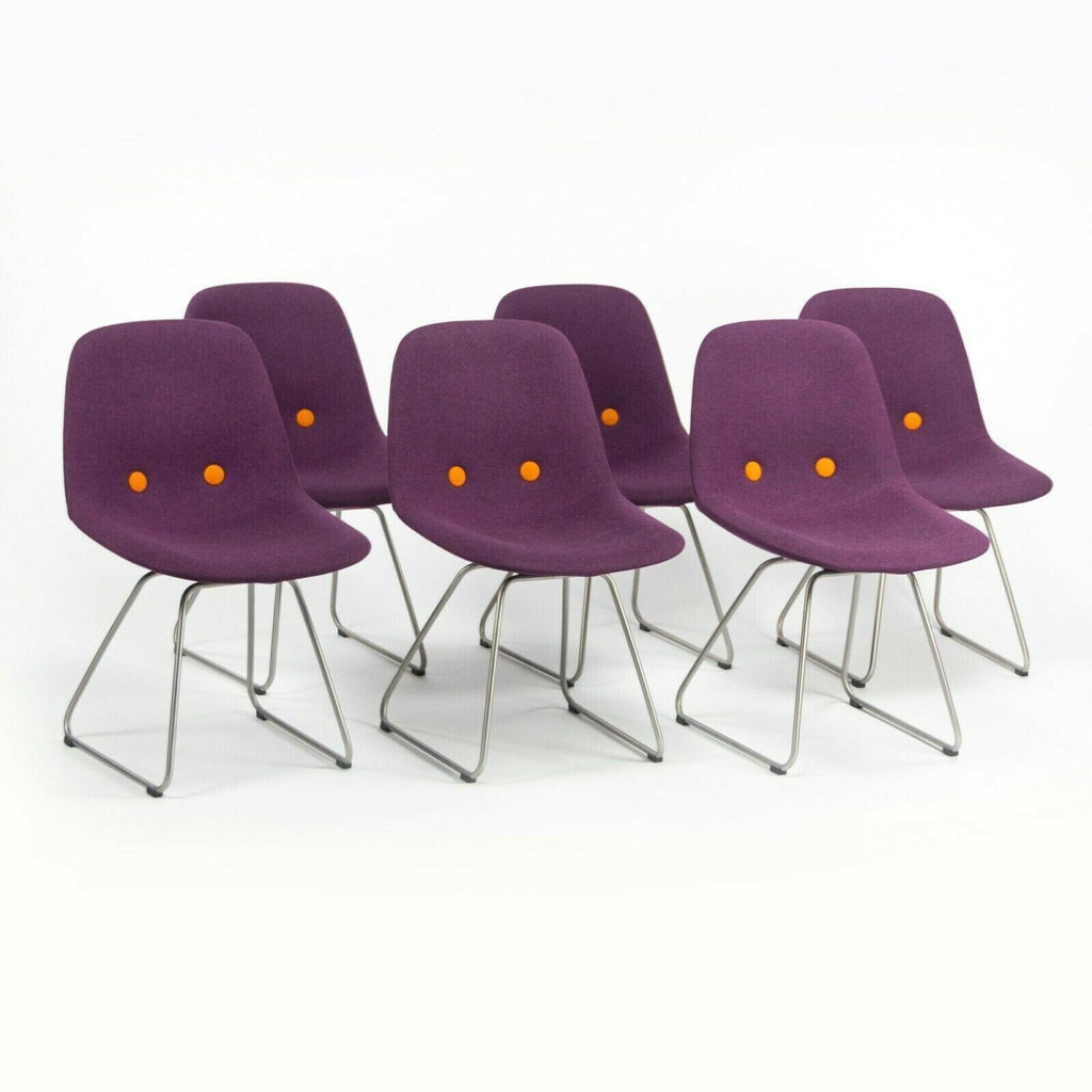 Set of 6 Erik Jorgensen EJ 2 Eyes Chair by Foersom + Hiort-Lorenzen in Purple