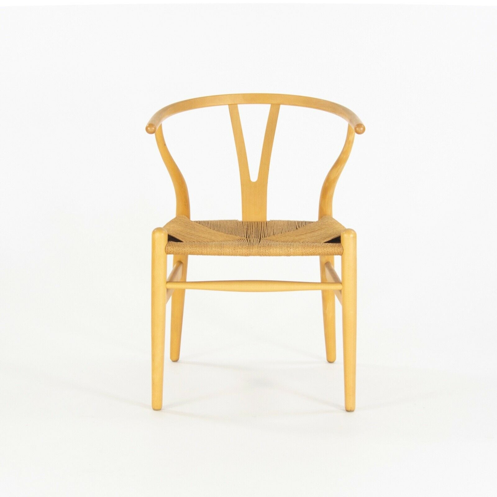 SOLD Hans Wegner Carl Hansen Denmark Vintage Wishbone Dining Chair Beech Set of Four