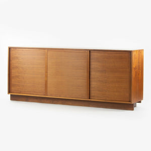 1954 George Nakashima Studio Triple Sliding Door Cabinet Credenza Black Walnut