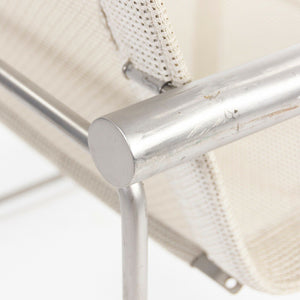 SOLD 1980 Prototype Richard Schultz for Knoll Stainless Steel & Mesh Lounge Chair