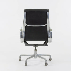 SOLD 1985 Black Fabric Eames Aluminum Group Soft Pad Executive High Back Desk Chair