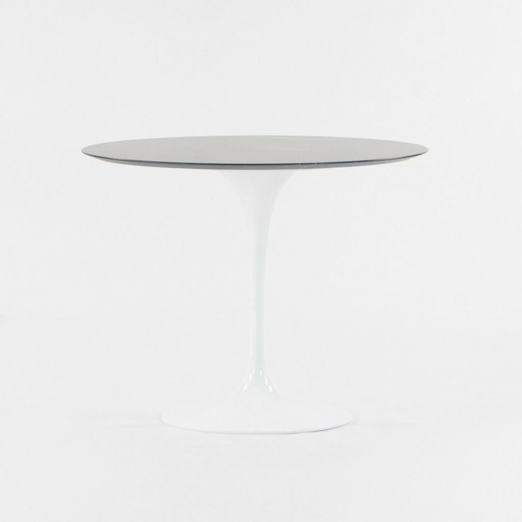 SOLD 2021 Eero Saarinen for Knoll Tulip 35 in Dining Table w/ Satin Black Marble Top