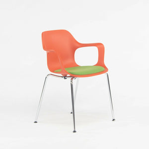 2018 Jasper Morrison Hal Tube Stacking Armchair by Vitra in Orange and Chrome