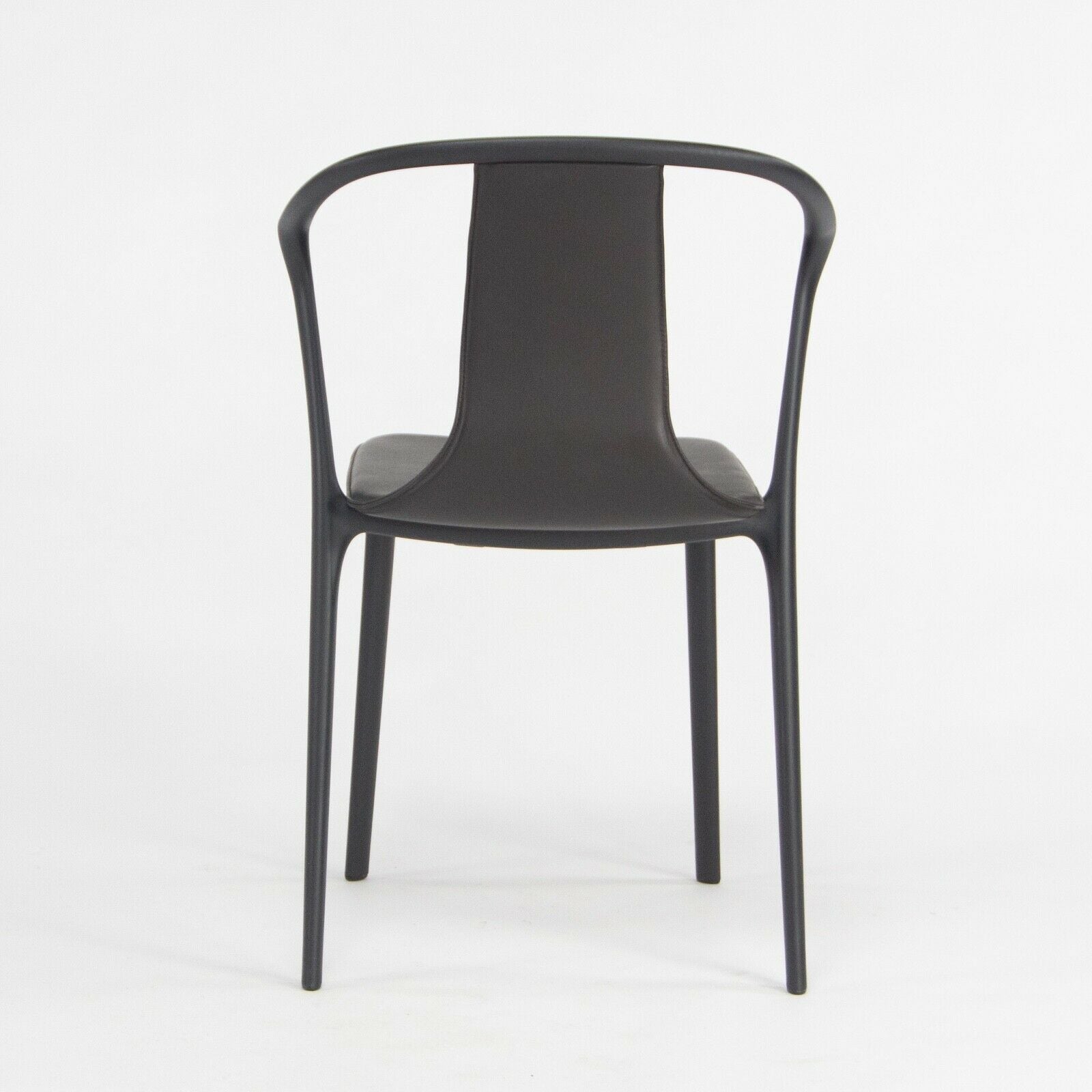 C. 2019 Vitra Belleville Armchair in Brown Leather by Ronan & Erwan Bouroullec