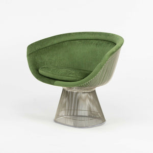SOLD 2020 Warren Platner for Knoll International Green Chenille Fabric Lounge Chair