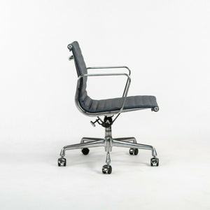 SOLD 2010s Herman Miller Eames Aluminum Group Management Desk Chair in Blue Leather