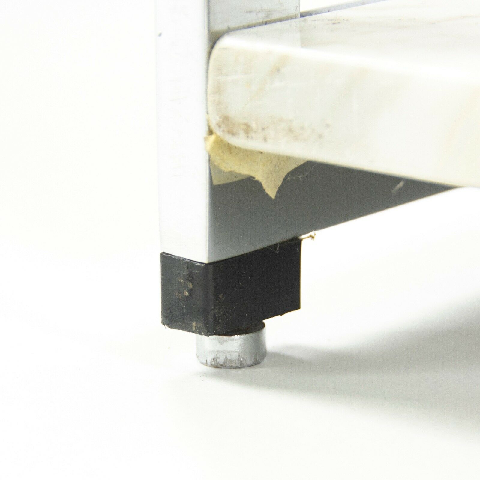 SOLD 2010s Ward Bennett Geiger Metal H Frame Coffee Table Marble Top 36 in by Herman Miller