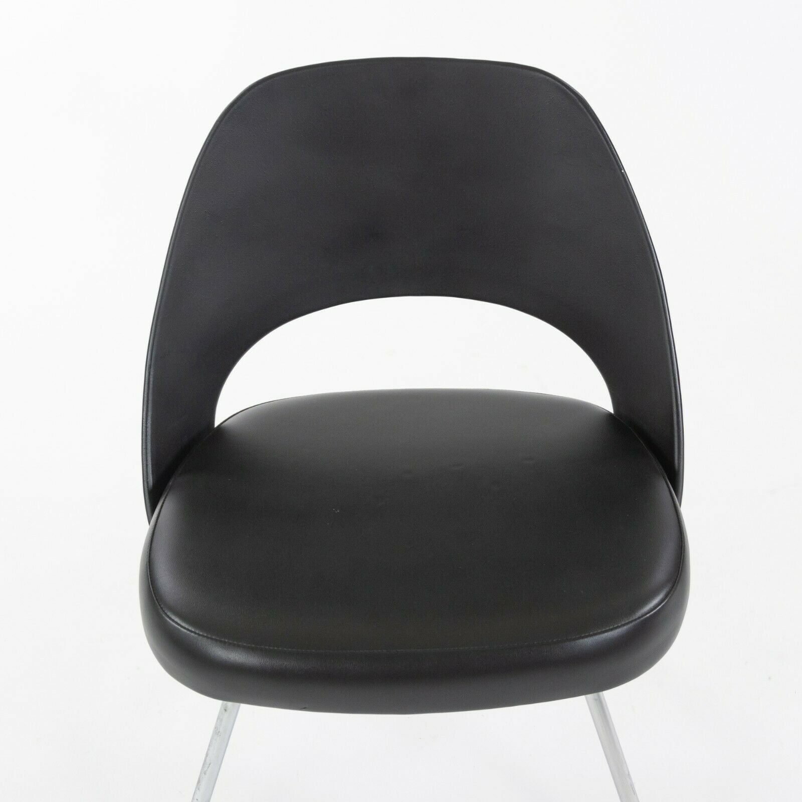 2014 Eero Saarinen for Knoll Executive Armless Dining Chair Black with Chrome