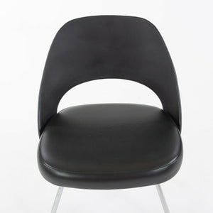 2014 Eero Saarinen for Knoll Executive Armless Dining Chair Black with Chrome