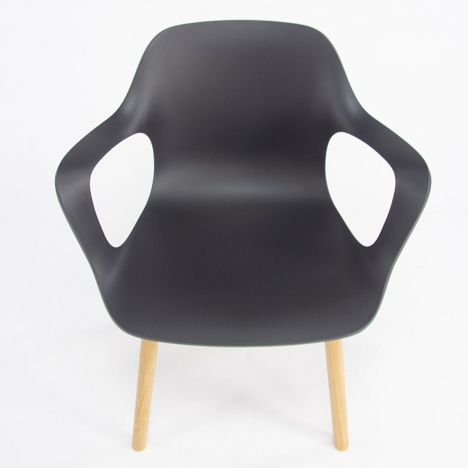 2018 Jasper Morrison for Vitra HAL Armchair with Black Seat and Oak Wood Legs