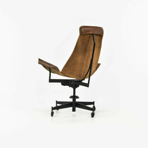 1969 William Katavolos Swivel K Chair Desk Chair for Leathercrafter with Brown Sling