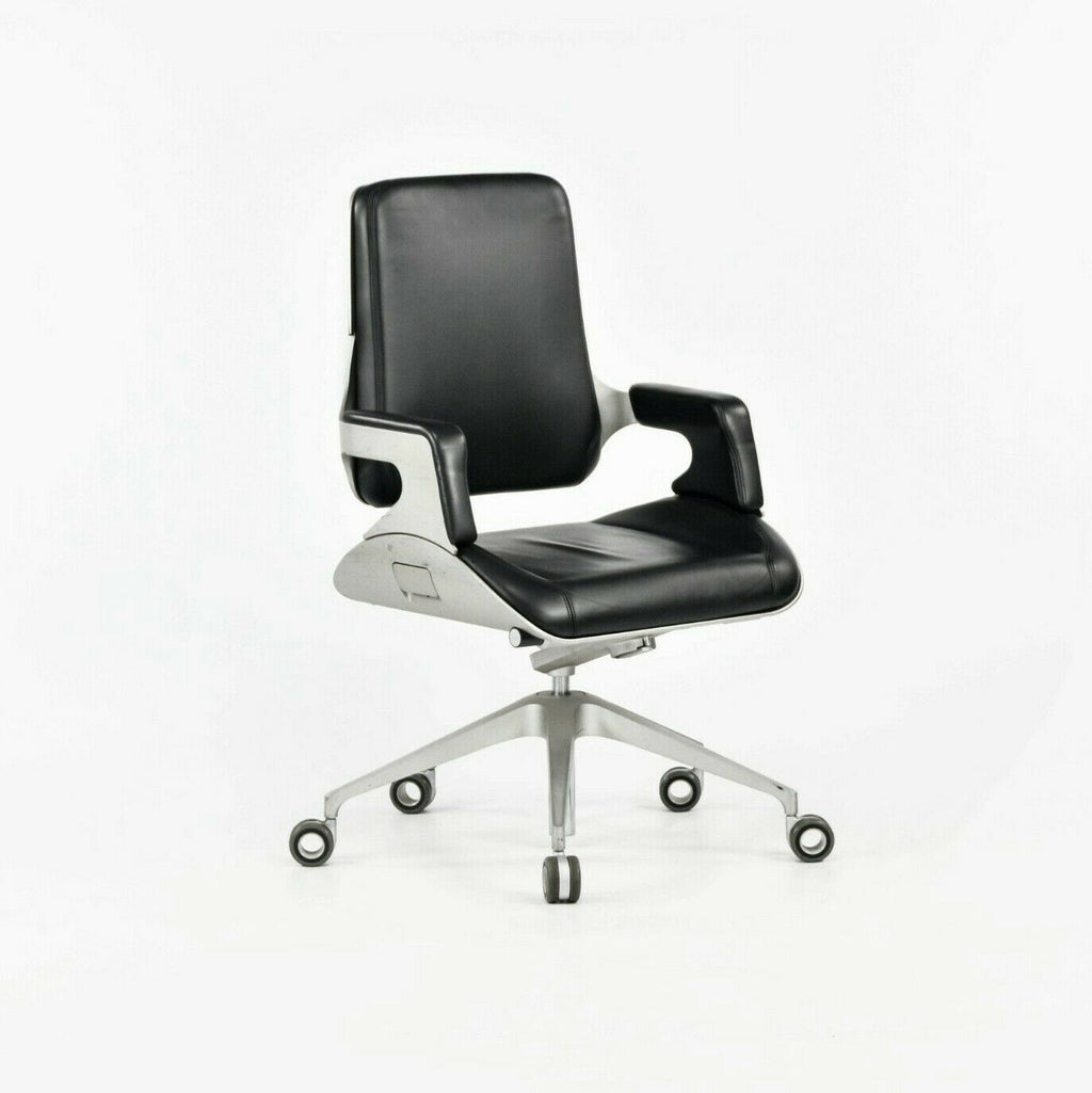 2008 Interstuhl Silver 262S Office Desk Chair in Black Leather by Hadi Teherani